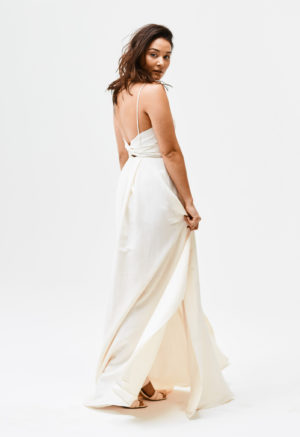 HDH Bridal Long Cream Avonelle Dress 3 (1)