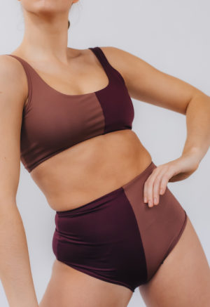 Two-Tone Sporty Scoop Top