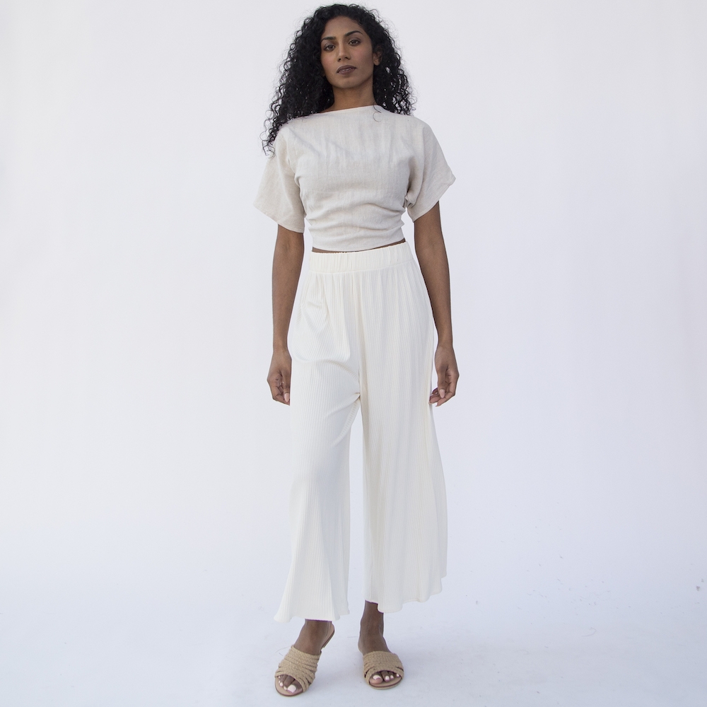Extra Wide-Leg Rib Pant - Hackwith Design House