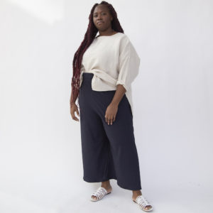 Extra Wide-Leg Rib Pant - Hackwith Design House