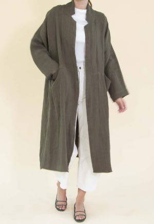 Dark Green Linen