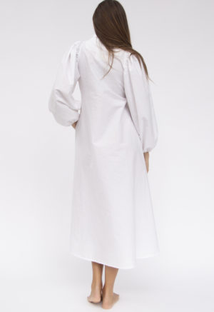 Sustain: White V-Neck Dress, XS/S