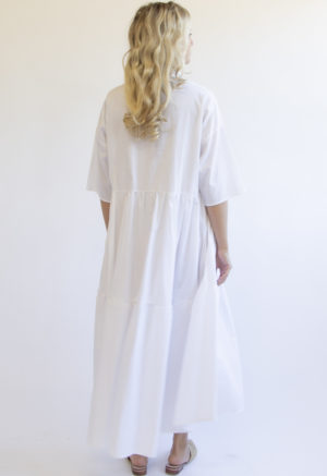 Sustain: Tiered Lapel Dress, M/L