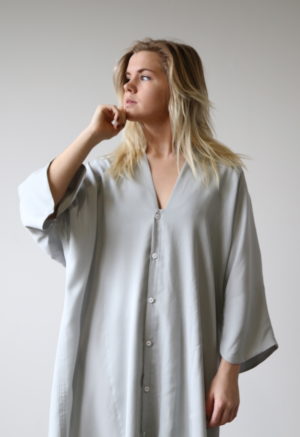 Sustain: Button Up Tunic Dress, M