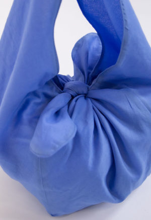 Close-up of Cerulean Blue Small Tie Tote