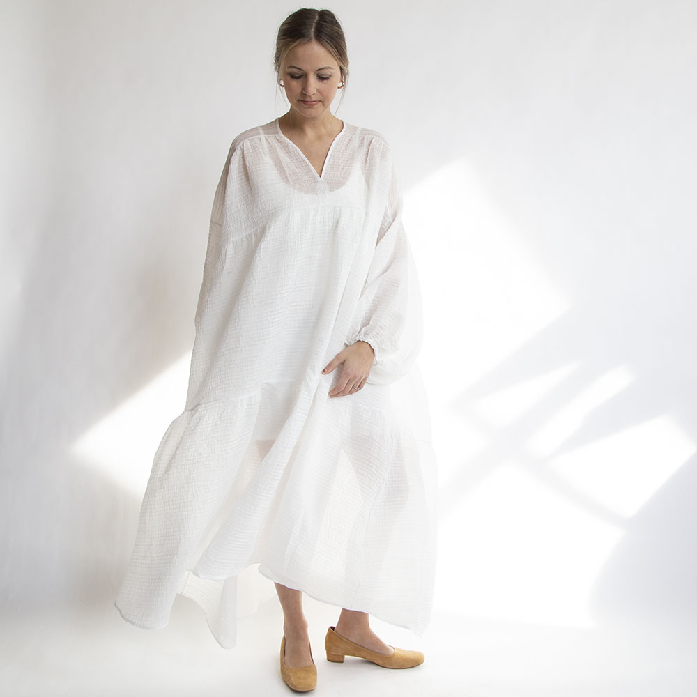 Limited-Run: Double V Tiered Maxi Dress - Hackwith Design House