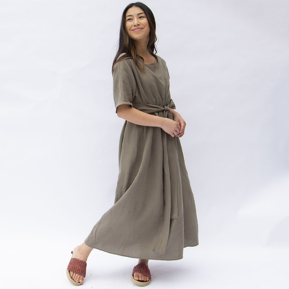 Gathered Midi Dress - Hackwith Design House