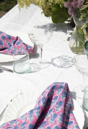 Pink & Teal Floral napkins
