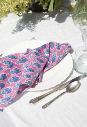 Pink & Teal Floral napkin