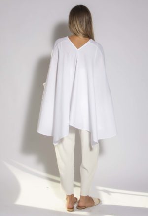 Sustain: Double V Cuff-Sleeve Shawl Top, XS/S