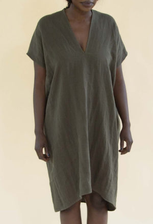 Dark Green Linen