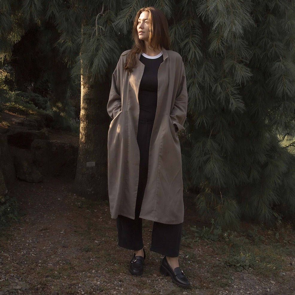 Lapel Midi Jacket
