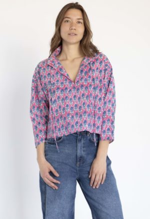 Pink Teal Floral