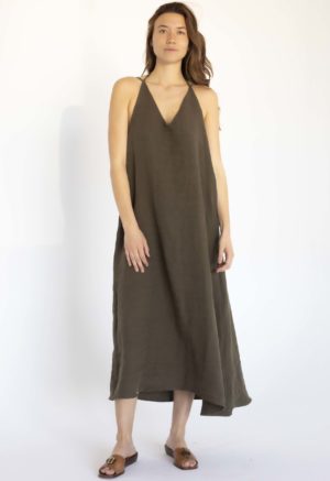 Dark Green Linen