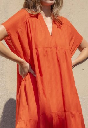 Limited Edition Double V Tiered Maxi Dress