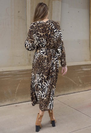 Limited Edition Double V-Neck Long Sleeve Swing Dress