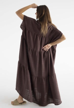 Limited Edition Double V Tiered Maxi Dress148