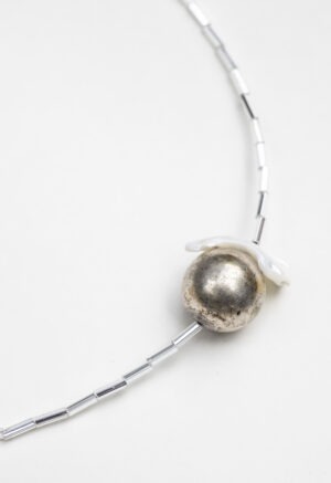 necklace on white backdrop