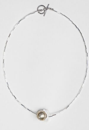 necklace on white backdrop
