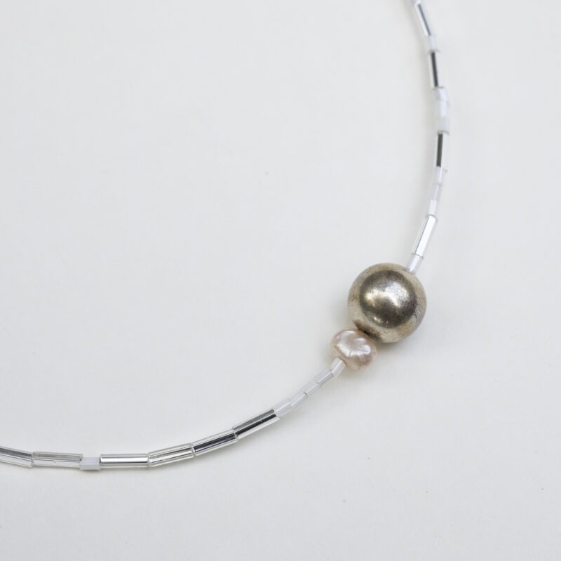 pearl and silver necklace