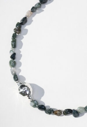 green rock bead necklace