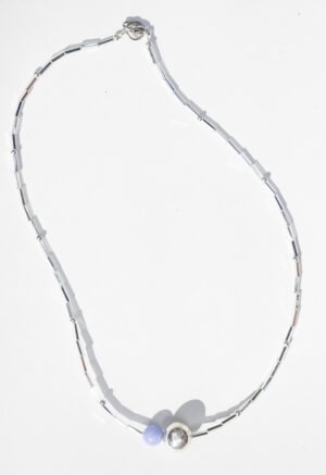 necklace on white backdrop
