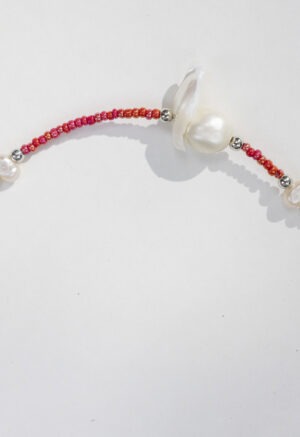 red and pearl necklace