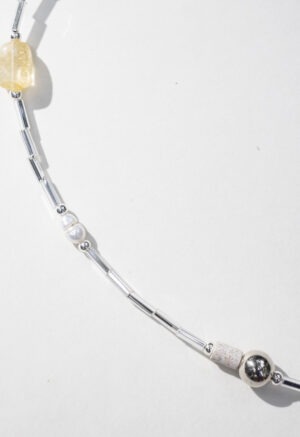 silver and stone necklace