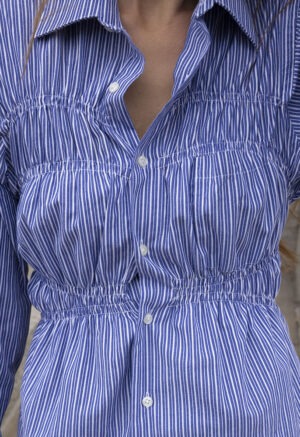 Ruched Button-UP507