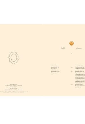 table of contents and credits for a book